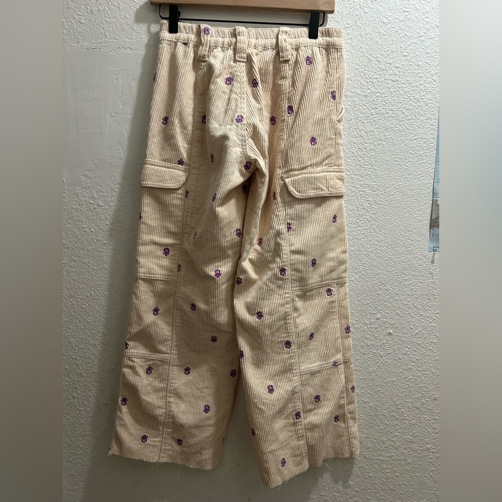 Pacsun Embroidered Corduroy Low Rise Puddle PantsWIDE LEG BAGGY XS - Picture 11 of 13